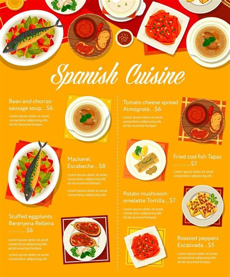 Spanish Entrees List