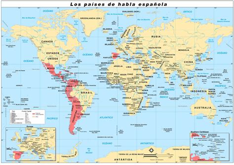spanish map of the world