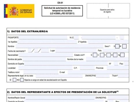 spanish non lucrative visa application