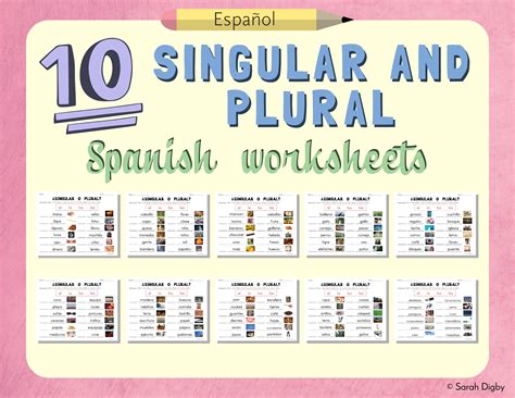 spanish plural and singular words