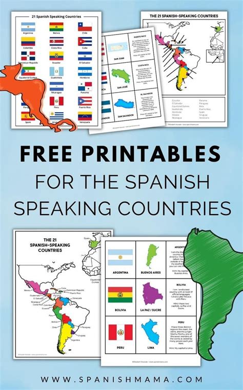 spanish speaking countries worksheet free