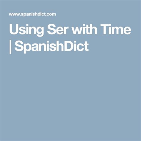 Spanishdict Time
