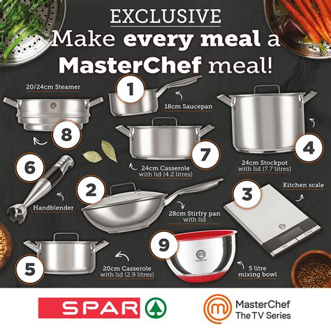 spar master chef stainless steel cookware