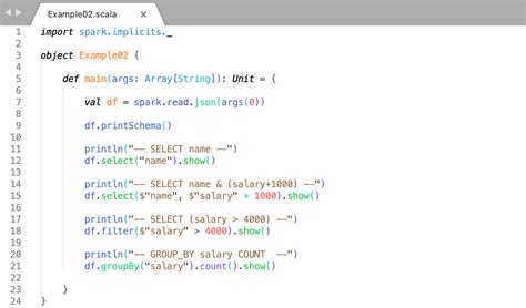 spark sql example scala