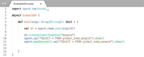 spark sql sample code