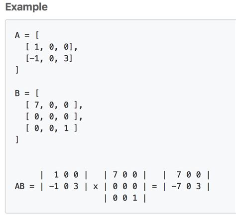 sparse matrix multiplication example