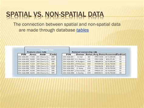 spatial and non spatial data ppt