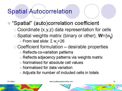 spatial autocorrelation coefficient