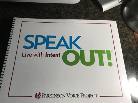 speak out workbook parkinson's