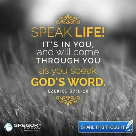speak the word scriptures in the bible