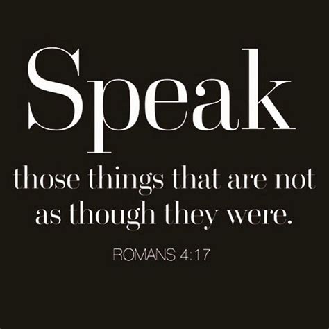 speak those things that are not niv