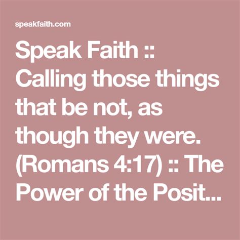 speak those things that be not scripture