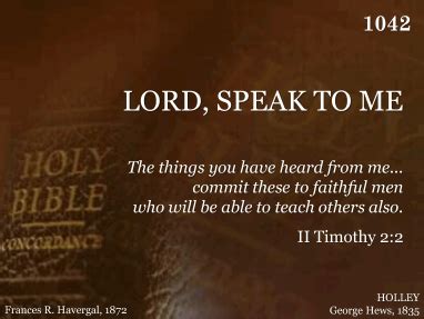 speak to me lord scripture