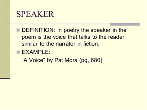 Speaker Definition With Examples
