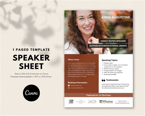 Speaker Sheets