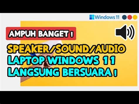 speaker tidak bunyi di pc