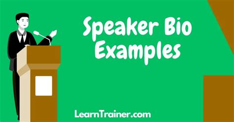 Speaker Writing Examples