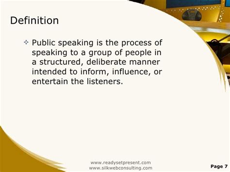 Speaking Definition With Examples