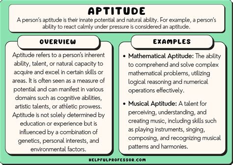 special aptitude meaning and examples