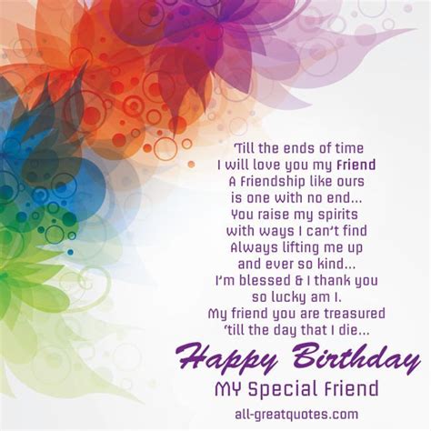 special friend happy birthday wishes