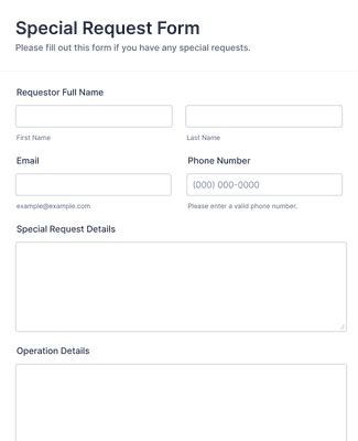Special Request Forms
