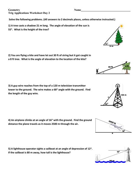 special right triangle word problems worksheet