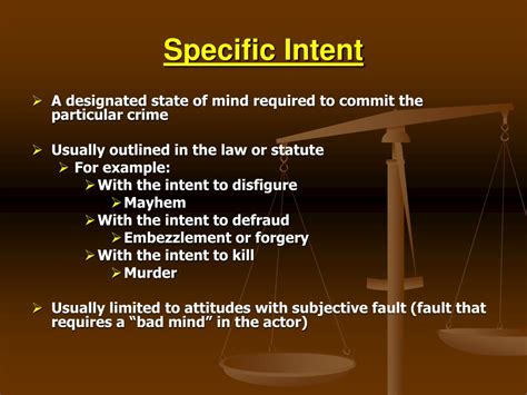 specific criminal intent example