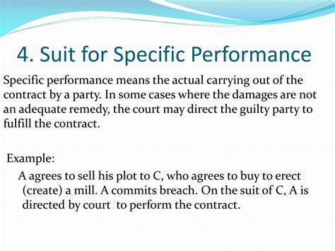 specific performance example cases