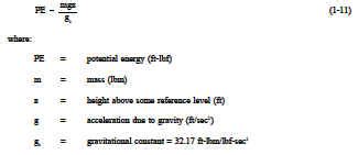 specific potential energy formula