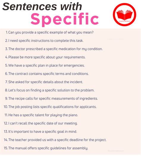 specify in a sentence