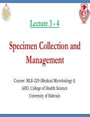 Specimen Collection Course
