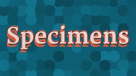 Specimens Pronunciation