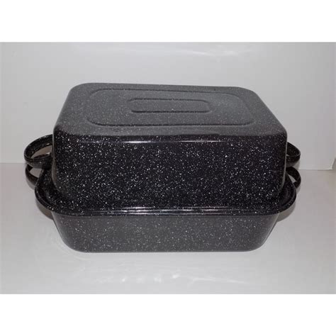 Speckled Roaster Pan With Lid