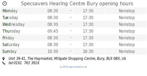 specsavers christmas opening times
