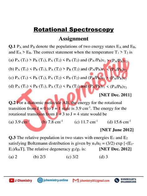 Spectroscopy Assignment Pdf