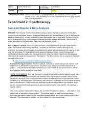 Spectroscopy Post Lab
