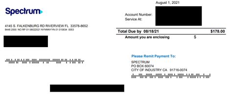 spectrum bill pay address zip code