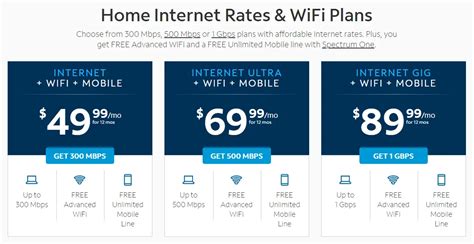 spectrum internet prices