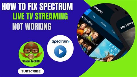 spectrum live tv not working