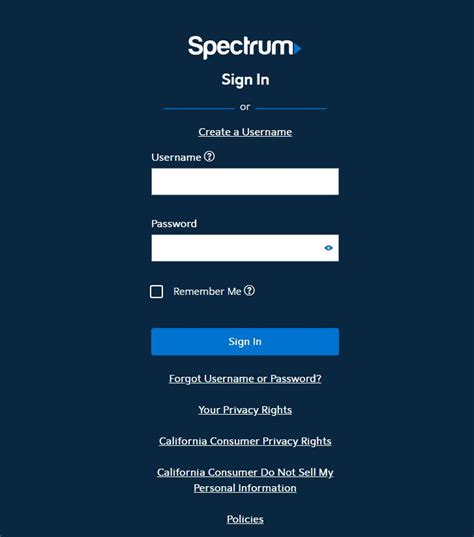 spectrum login email account