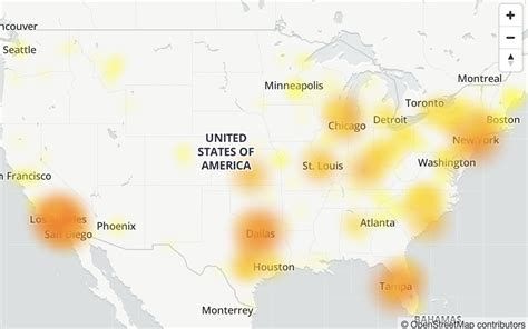 spectrum outage zip code map