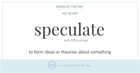 Speculate Example Meaning