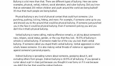 A speech about bullying. Speech About Bullying. 2022-10-28