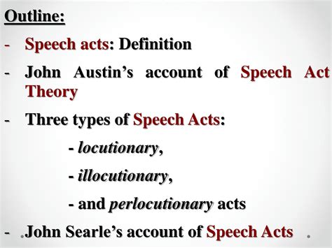 speech act theory by austin and searle