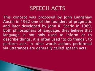 speech act theory by austin ppt