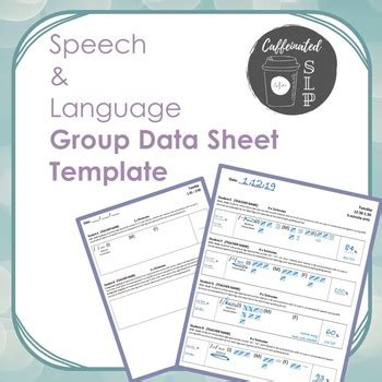 Speech And Language Data Sheets
