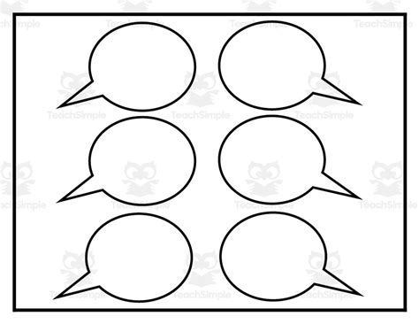 Speech Bubble Printable Worksheets