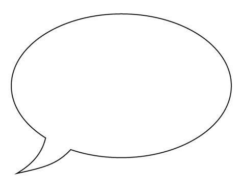 Speech Bubble Template Printable