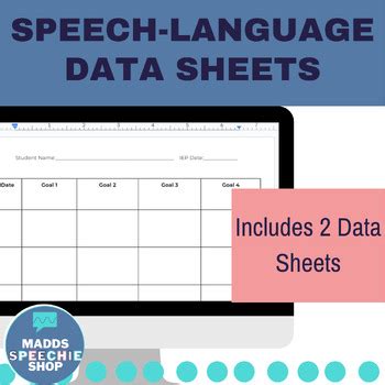 Speech Language Data Sheets