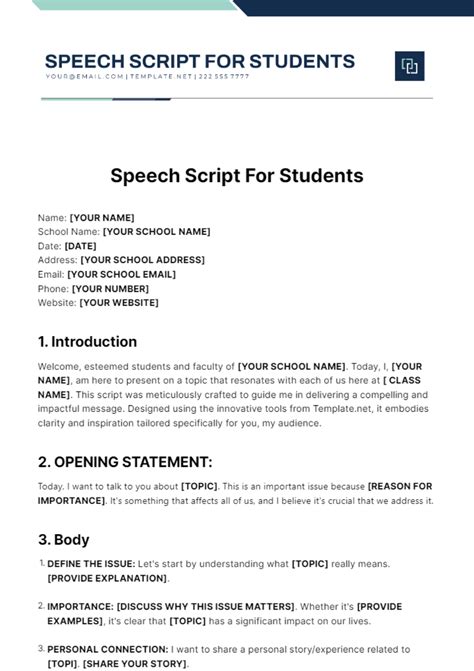 speech script writer
